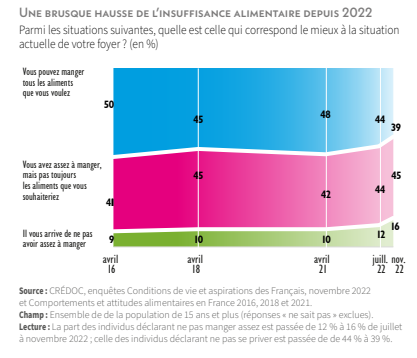 La précarité alimentaire a fortement augmenté en 2022